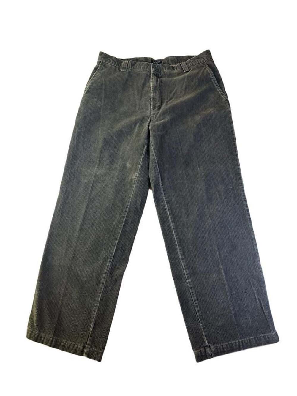 Dockers Surplus Corduroy Flat Front Loose Fit Pants Olive Green Size 38x32